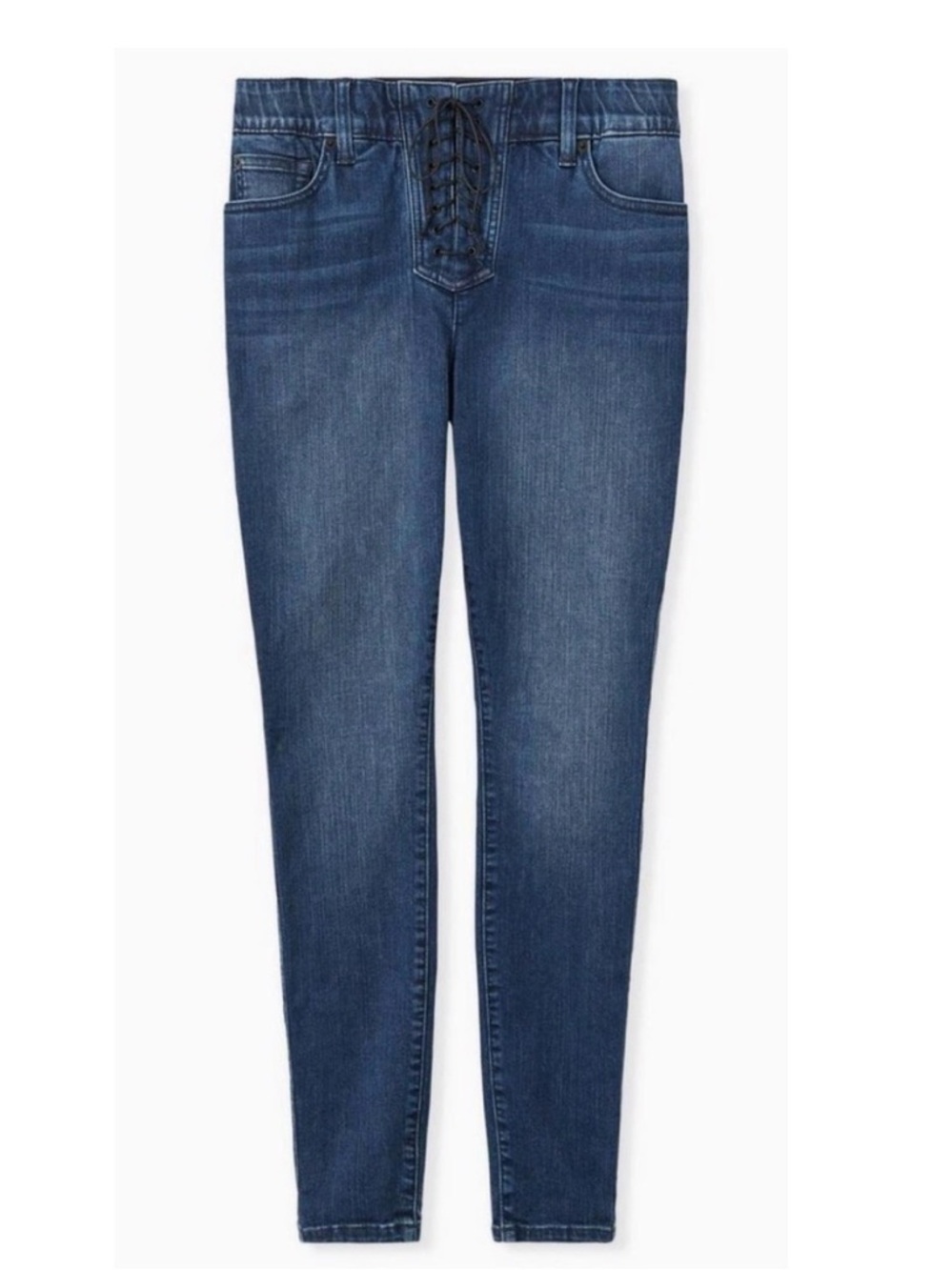 *NWT* Torrid Bombshell Lace Up Highrise Skinny Jeans Medium Wash Size 10R